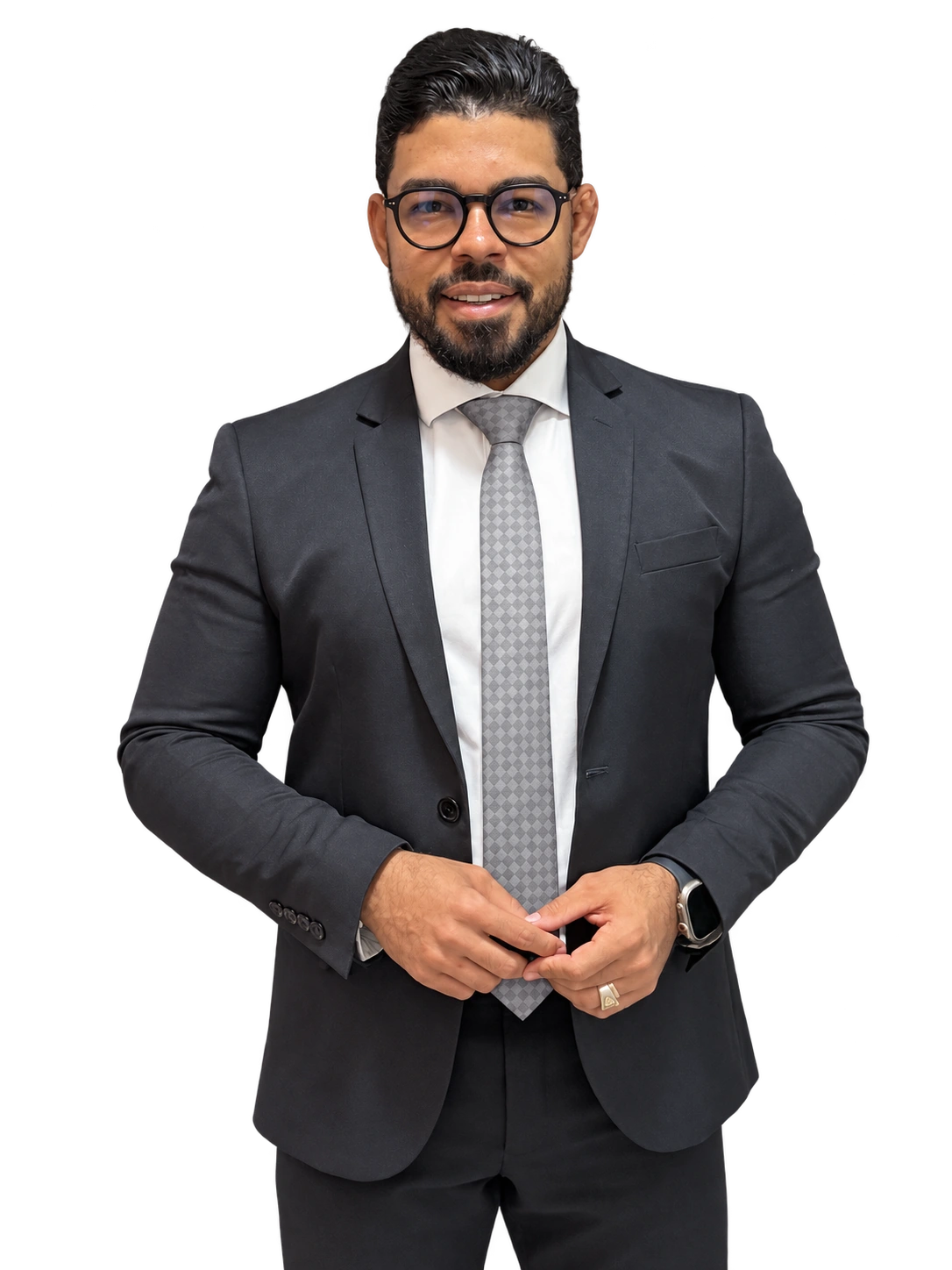 Adalberto Vitor, fundador da Órion Tax, com terno escuro e gravata cinza claro